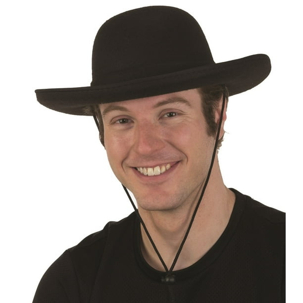 Deluxe Felt Black Padre Priest Old Western Spanish Amish Billy Jack Hat
