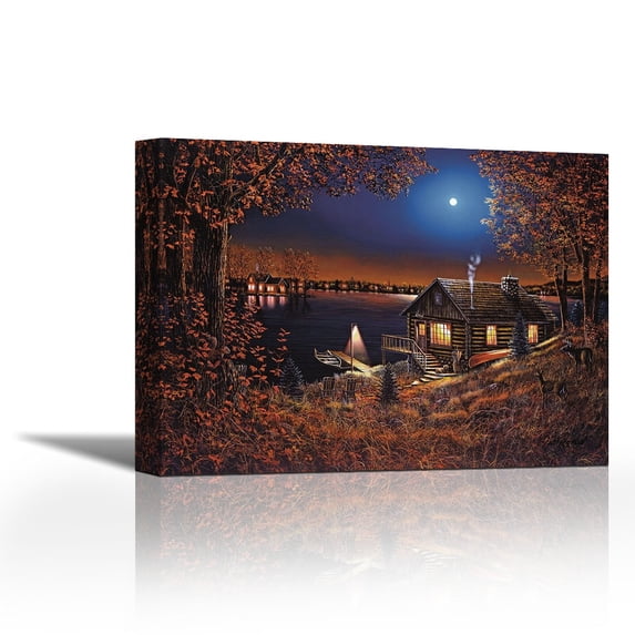Evening Serenity - Contemporary Fine Art Giclee on Canvas Gallery Wrap - wall décor - Art painting - 32 x 24 Inch - Ready to Hang