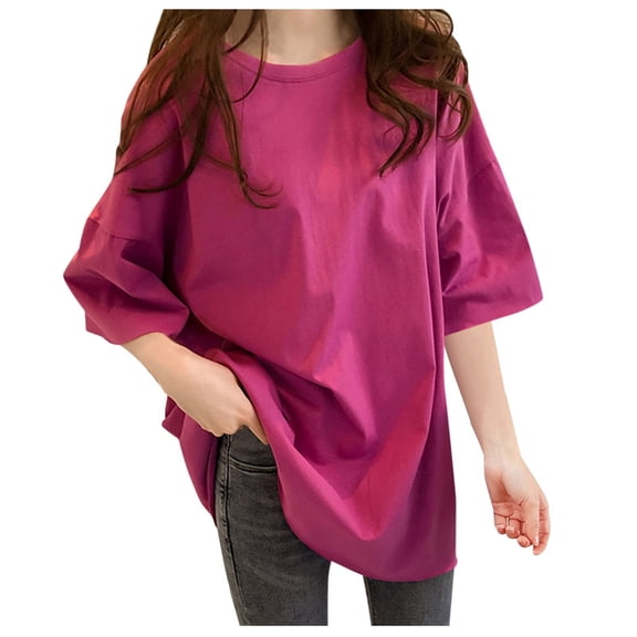 Womens Tops Short Sleeve Loose T Shirt Fashion Clothes Blouses Dressy Casual Women