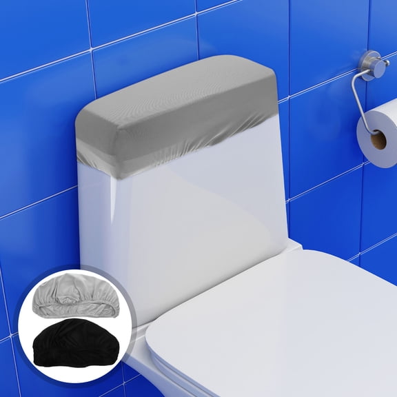 ULTNICE Toilet Tank Lid Cover Soft Polyester Dustproof Stylish Assorted Colors 2Pcs