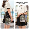 thumbnail image 7 of DIXRUYEE Cross Body Shoulder Handbags Bags Fashion Bubbly Feline in Leafy Nook Pattern, 7 of 7