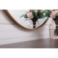 thumbnail image 5 of Metal frame round mirror with decorative hook 39 inch in Brass, 5 of 5