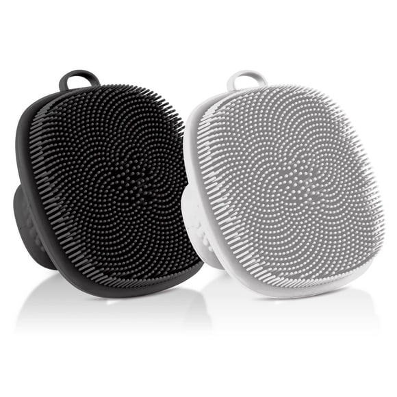 Cepillo limpiador facial de silicona VWMYQ negro+blanco