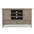 thumbnail image 4 of Simpli Home Warm Shaker 47 inch Wide Solid Wood TV Stand in Distressed Grey For TVs up to 50 inches, 4 of 11