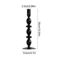 thumbnail image 3 of Linnome Halloween Themed Black Glass Candlestick, Elegant Gothic Taper Candle Holder for Table Centerpiece Decor, Spooky Party Ornament and Haunted House Holiday Decoration Gift, 3 of 6