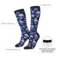 thumbnail image 4 of Pofeuu Skull purple flower Print Stockings, Adult Running Hiking Socks for Youth and Adult, 4 of 6