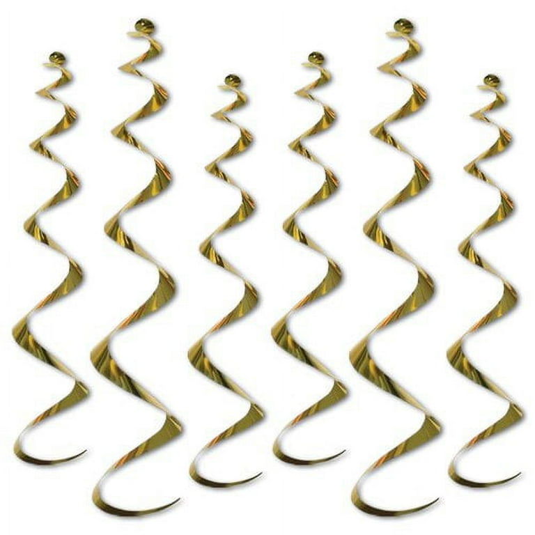 Twirly Whirlys 4-24 & 2-36 Assorted Green & Gold - 6 Pack (6 Per Package