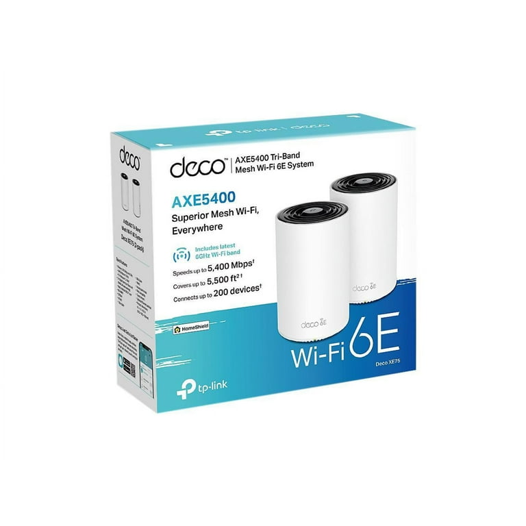 TP-Link Deco XE75 AXE5400 Tri-Band Mesh Wi-Fi 6E System, 3 TP-Link Deco XE75 AXE5400 Tri-Band Mesh Wi-Fi 6E System, 3