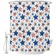 thumbnail image 2 of Independence Day Shower Curtains for Bathroom, Red Blue Stars USA Anniversary Waterproof Fabric Shower Curtain, Decorative Bathroom Curtain for Bathtub, 36"x72" , No Hooks Included, 2 of 9