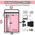 thumbnail image 4 of Fireproof Document Bag (15 x 11 inch) with 2 Pockets & Waterproof Zipper, Fireproof Money Bag, Fire Safe Bag with Reflective Strip, Fireproof Envelope for Cash, Legal Documents Safe (Silver), 4 of 5