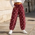 thumbnail image 6 of VBVC Women's Polka Dot Joggers with Pockets , High Waisted Drawstring Sweatpants For Women, S-2XL, 6 of 7