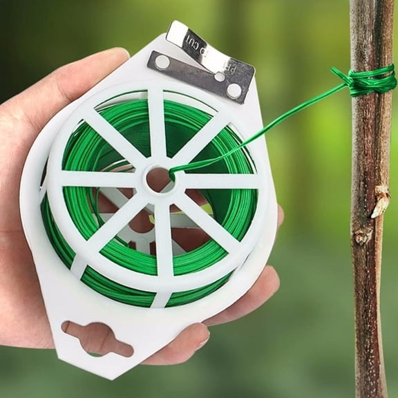 Garden Twist Ties with Built-in Cutter - Reusable & Durable Plant Ties for Gardening, 20m