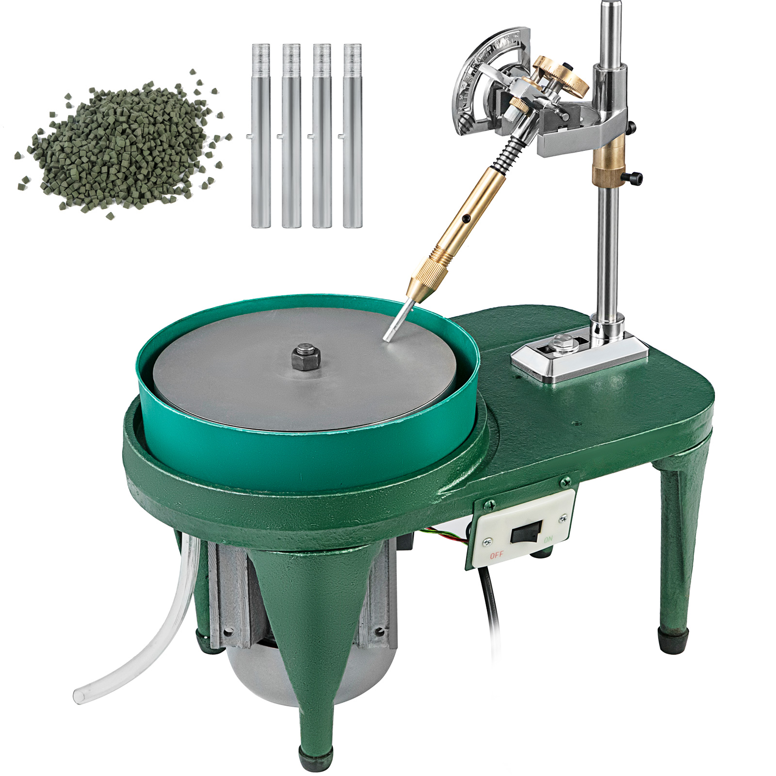 VEVOR Gem Faceting Machine 180W Jade Grinding Polishing Machine 2800RPM  Rock Polisher Jewel Angle Polisher 110V with Faceted Manipulator and Bag  of Triangle Abrasive for Jewelry Polisher