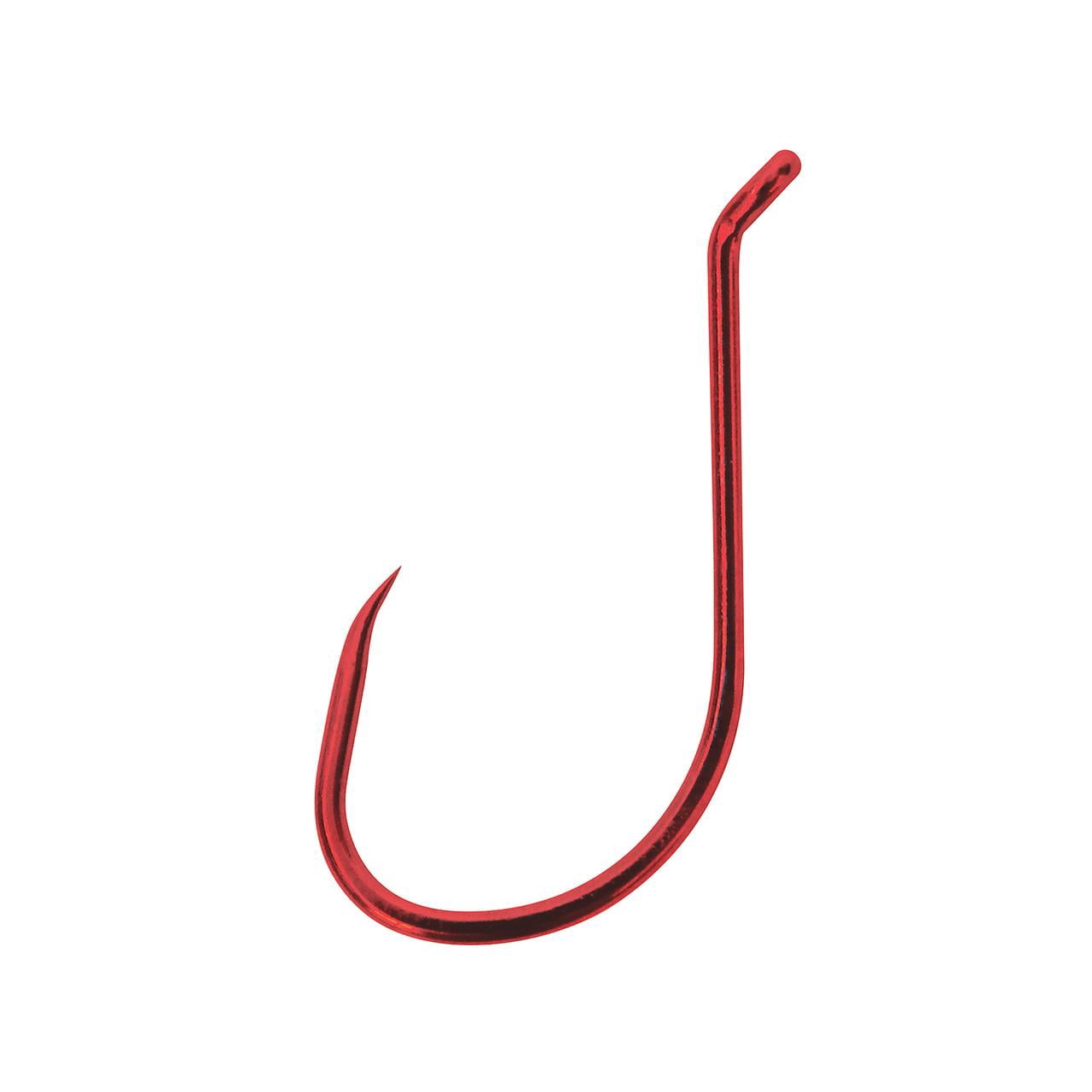 Lazer Sharp L2RBGH-1/0 Barbless Long Shank Octopus Hook, Red, Size 1/0, 8 Pack