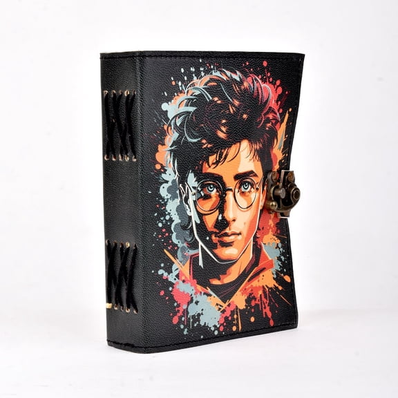 Vintage Wizard Art Printed Journal with Lock Closure – 144 Pages Handmade Notebook