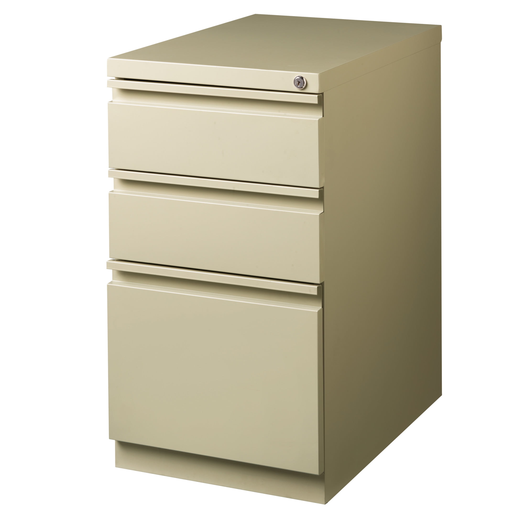 Hirsh 23" Deep Mobile Pedestal File Cabinet 3 Drawer Box-Box-File, Letter Width, Putty