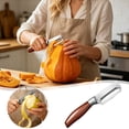 thumbnail image 1 of Outdor 2 In 1 Functional Vegetable Peeler For Kitchen With Wooden Handle And Stainless Steel Kitchen For Potato Fruit Pineapple Pumpkin Carrot Veggie Peele, 1 of 6