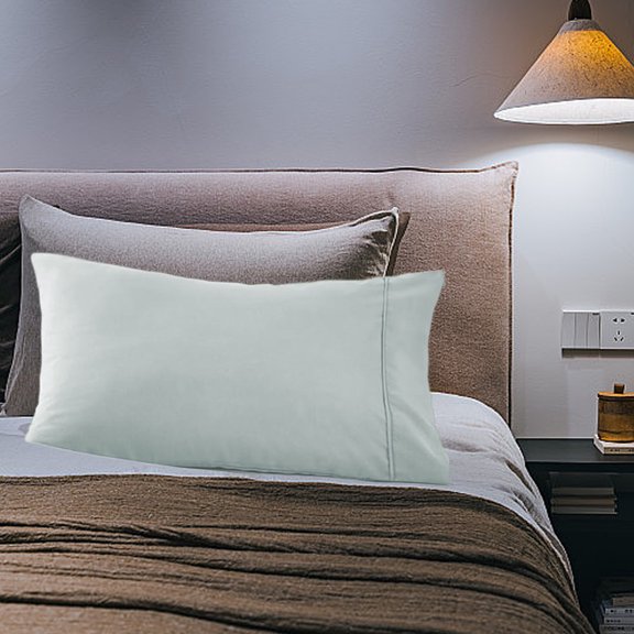 Breathable Pillow Cover with Envelope Closure for Restful Sleep, Soft Brushed Fabric Pillow Protector Washable for Bedroom and Temperature Regulation