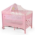 thumbnail image 1 of Cuna Corral para Bebé D'Bebé Rest con Toldo Mosquitero Rosa, 1 of 3