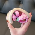 thumbnail image 6 of Xfvqtps Kids Girls Sandals Ankle Strap Popper Colorful Bow Decor Open Toe Soft Rubber Sole Non Slip Waterproof Durable Casual Beach Travel Flat Sandals for Toddler Little Kid Big Kid Pink, 6 of 9