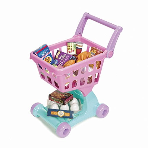 Toyzabo Toy Shopping Cart Pretend Shopping Cart for Kids Toy Shopping Cart... 