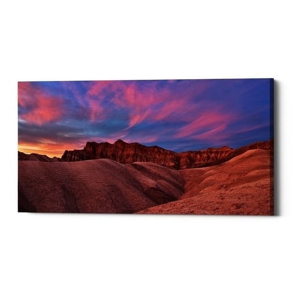 Epic Graffiti "Ruby Sunset," Giclee Canvas Wall Art, 12"x24" 20" x 40"