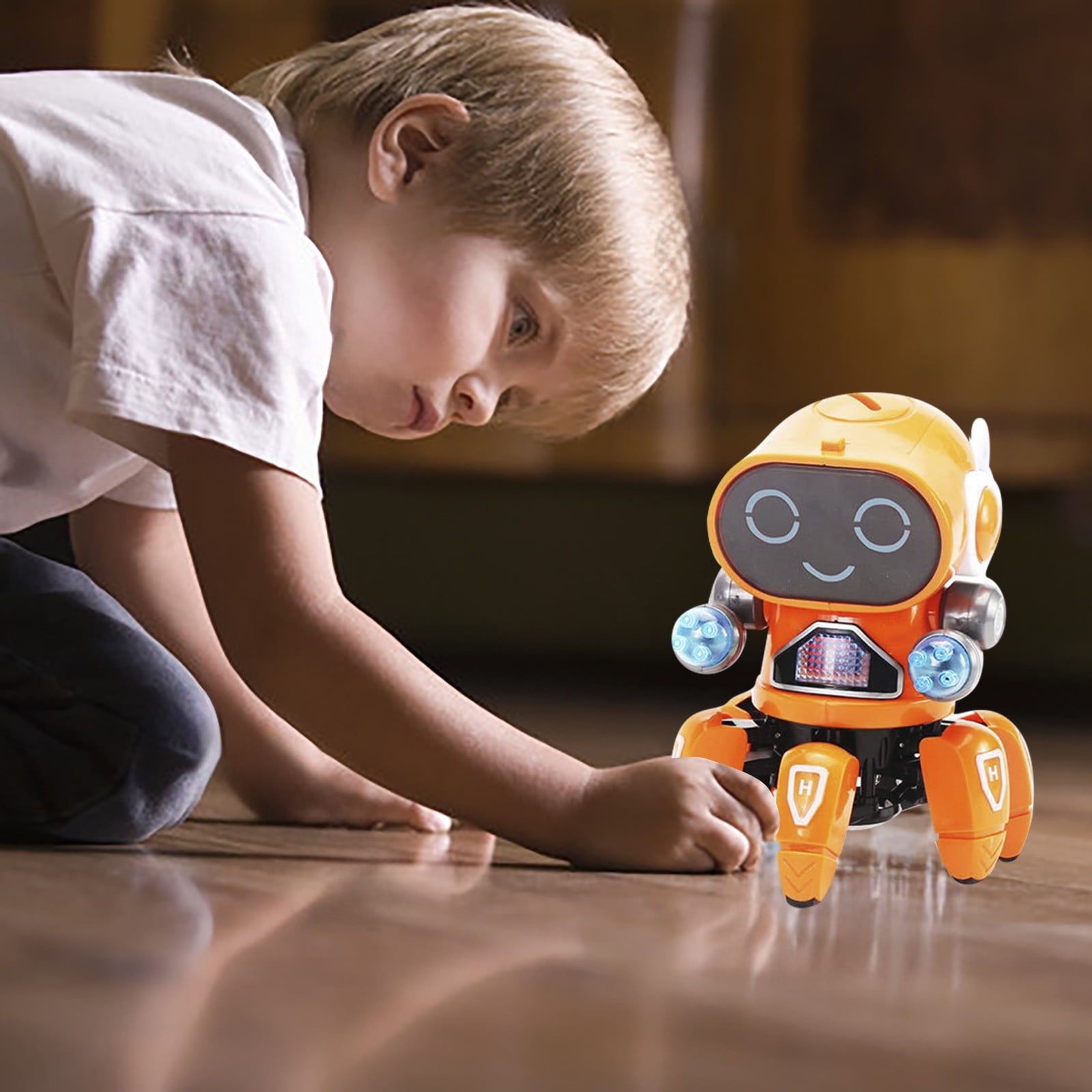 Xubinwww Six Robot Children's Intelligent Singing And Dancing Robot Boy And Girl Toys Alphabet Activity Hide And Seek Beehive Extra Large for Kids Hand Games for Boys Games for 2-4 Years Bottle