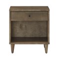thumbnail image 4 of Weston Home Aleph 1-Drawer Wood Nightstand, Light Charcoal Grey Finish, 4 of 7