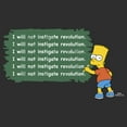 thumbnail image 2 of Men's The Simpsons Bart Chalkboard  Graphic Tee Charcoal 3X Large, 2 of 5