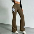 thumbnail image 5 of Gamivast Flare Pants for Women Star Print High Waisted Stretchy Fitted Trousers Casual Comfy Straight Pant Soft Comfy Trendy Outfits 2026, 5 of 6