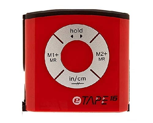 . Red New eTape16 ET16.75 I IB E Digital Tape Measure Polycarbonate 16 Length
