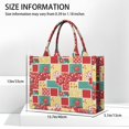 thumbnail image 3 of Pioneer Flower Floral Print Pattern Large Capacity Fashion Luxury Tote Handbag, Laptop Compatible Daily Work Bag, 15.7"x13"x5.1", 3 of 5