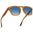 thumbnail image 2 of WearMe Pro Polarized Retro Large Rectangular Mens Sunglasses (Crystal Caramel/Gradient Blue Lens), 2 of 4