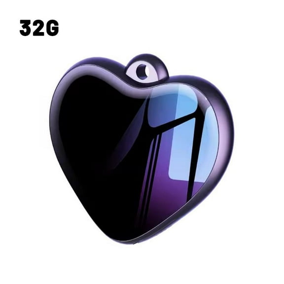 Heart Pendant Voice Recorder - 200h Storage Mini Hidden Recorder with Voice Activation & Noise Reduction, 35h Continuous Recording, Portable for Meetings, Lectures, Interviews