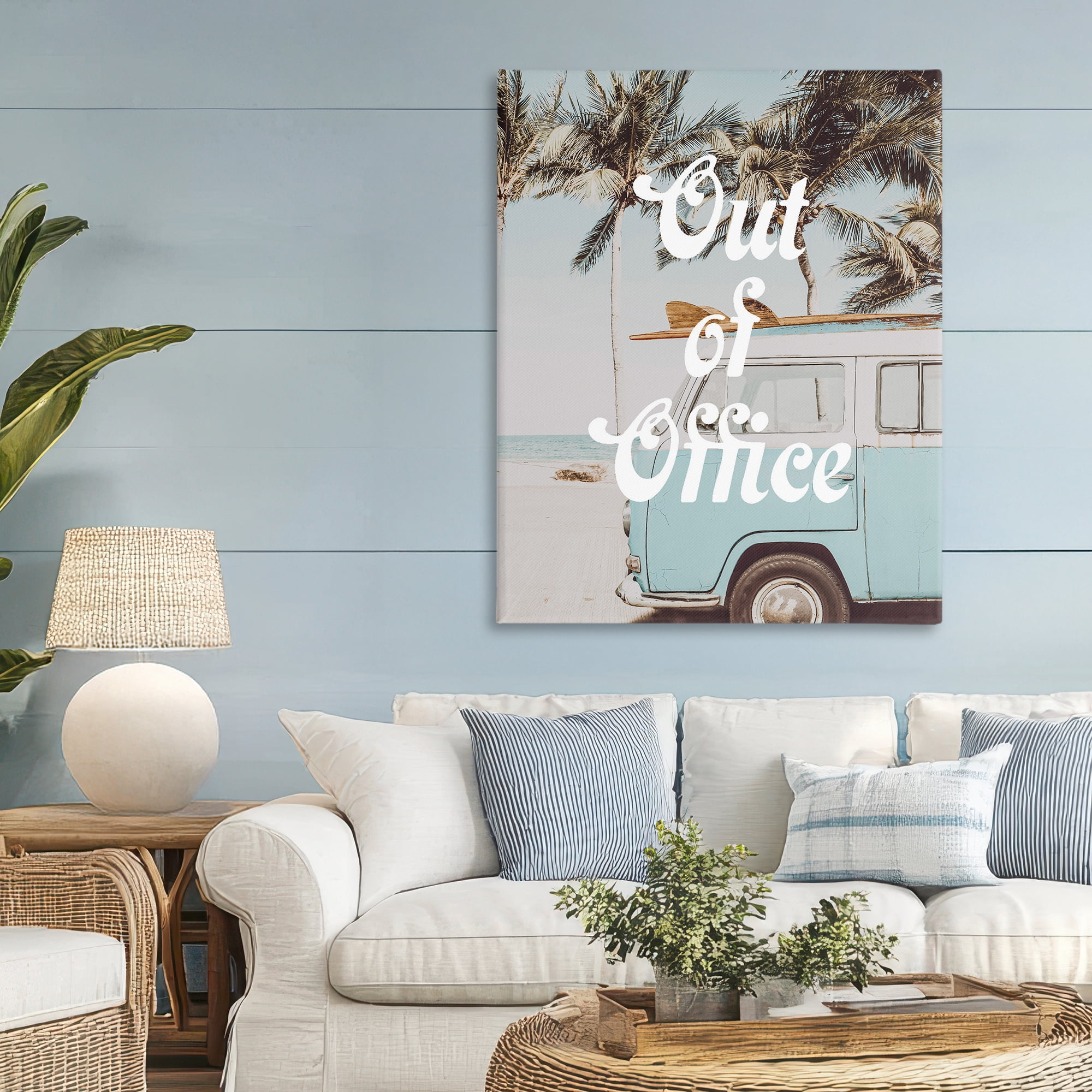 Stupell Industries Retro Out Of Office Beach Canvas Wall Art, design by Lil' Rue