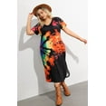 thumbnail image 5 of CASSIE LIZ Plus Size Dress for Women V Neck Maxi T Shirt Dress Casual Colorful Tie Dye Short Sleeve Sundress Loose Fit Spring Summer Dress with Pocket XL 14W 16W, 5 of 7