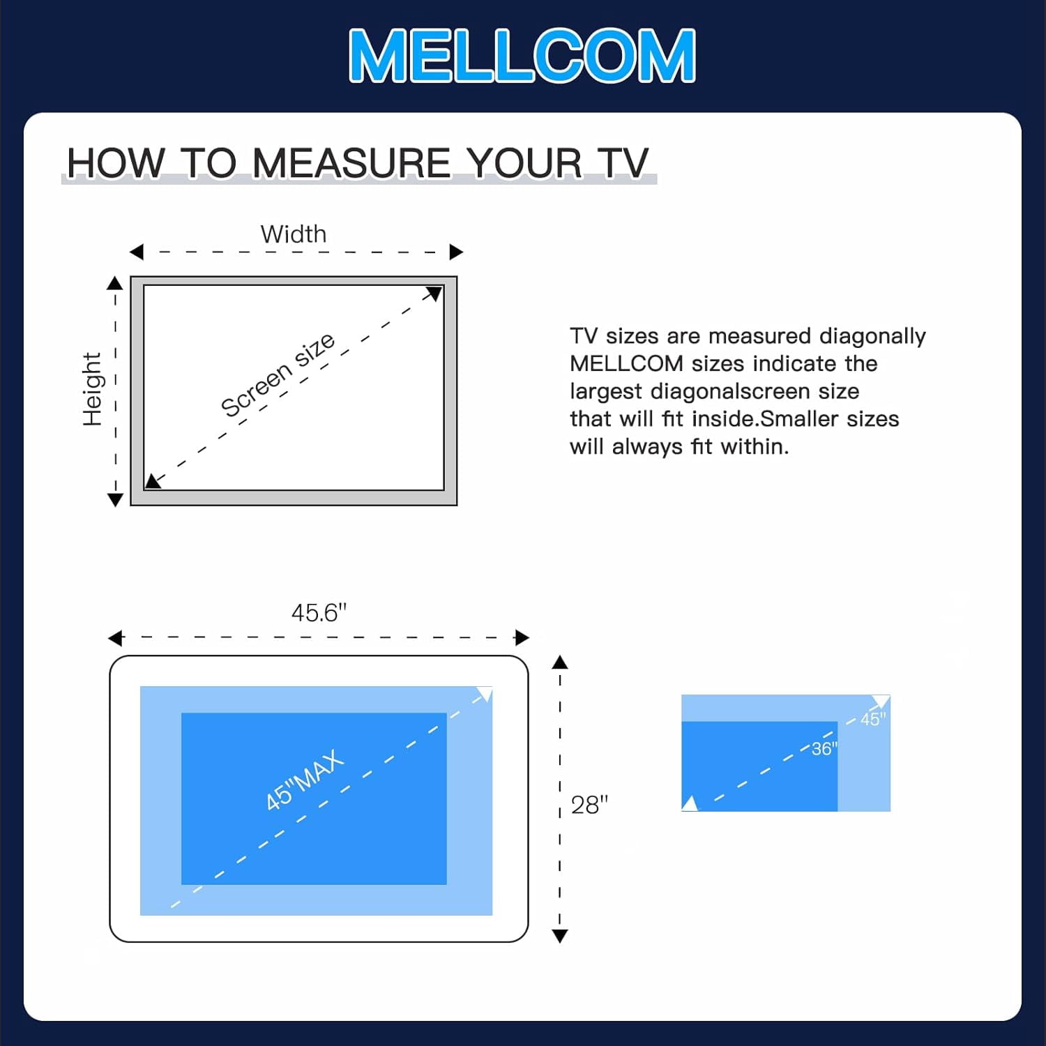 MELLCOM Hard Outdoor TV Cover for 32-44 inch TVs, Weatherproof Solid TV Shell with Full Motion Articulating TV Wall Mount for TV and Flat Panels