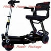Free Rider USA - Luggie Standard - Lightweight Foldable Scooter, 4-Wheel, Black - PHILLIPS POWER PACKAGE TM - $500 VALUE