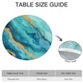 thumbnail image 6 of Teal Marble Gold Wave Pattern Round Fitted Tablecloth with Elastic Edge,Dining Table Cover Waterproof,Outdoor Round Tablecloth for Camping,Dining,Indoor and Outdoor, 6 of 7