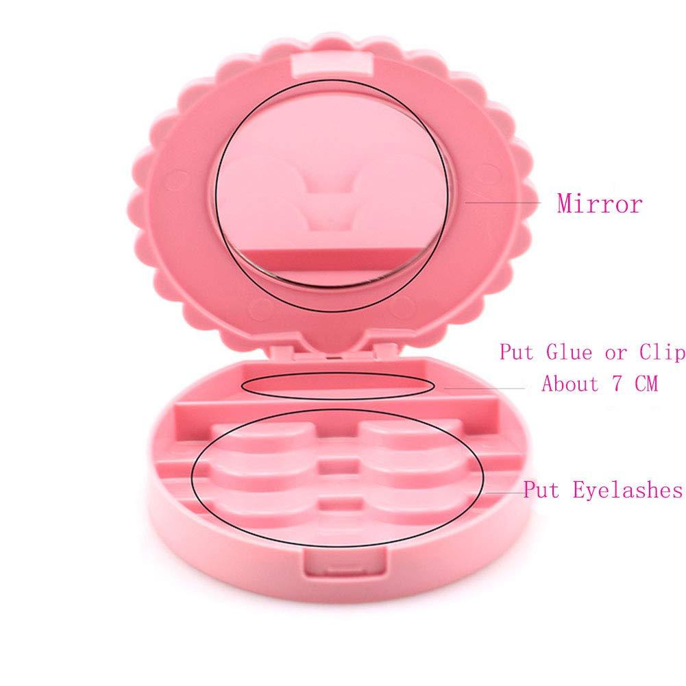 Eyelash Case Cosmetic Mirror Storage Box Pink Place Eyelashes Walmart