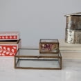 thumbnail image 4 of Creative Co-Op Long Brass and Glass Display Box with Scalloped Edges and Antique Finish, Brass Color, 4 of 5