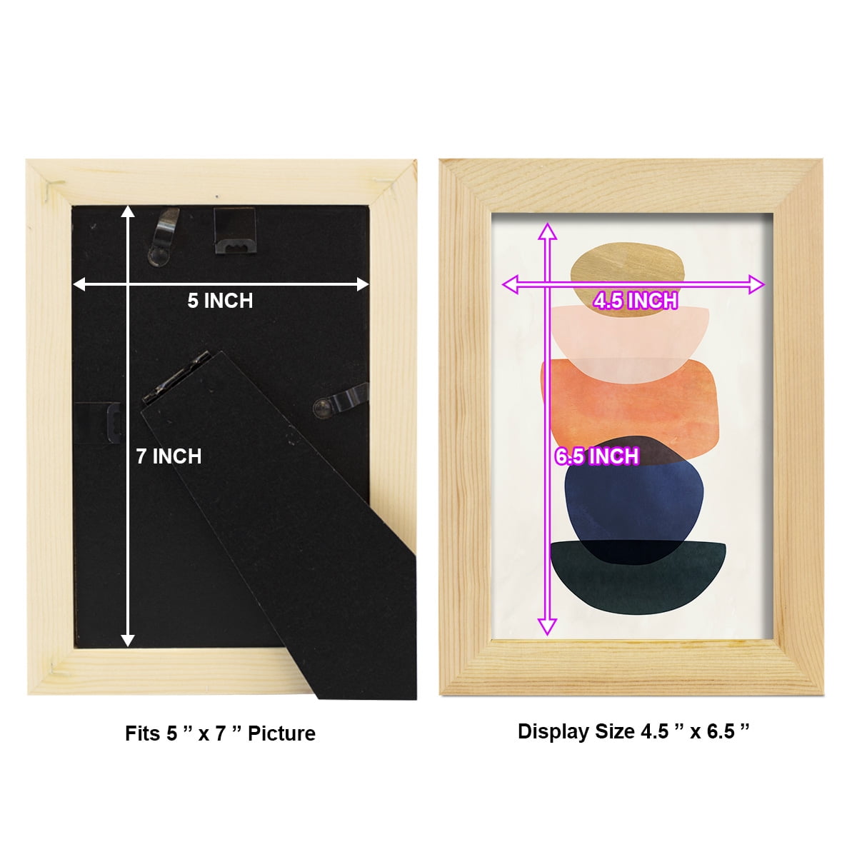 Mod Pods II -Framed Print w/glass-Natural Wood