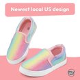 thumbnail image 2 of Bocca Girls Gradient Glitter Slip on Sneakers Kids Canvas Walking Shoes Size 12, 2 of 6