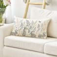 thumbnail image 2 of Easter Spring Bunny Flowers Throw Pillow Cover, 12 x 20 Inch Cushion Case Decoration for Sofa Couch, 2 of 6