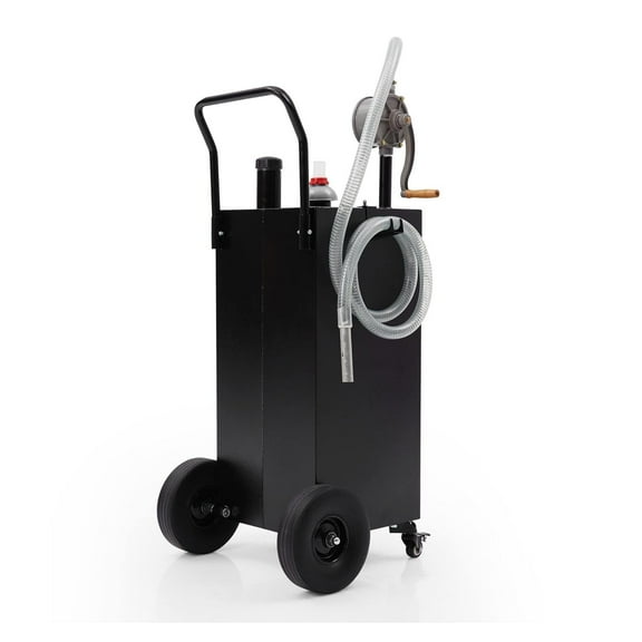 Luku 40 Gallon Fuel Caddy,Portable Gas Tank W/Reversible Rotary Hand Siphon Pump,Fuel Transfer Storage Tank Gasoline Diesel Can