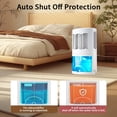 thumbnail image 6 of Quiet Small Dehumidifier for Bedroom  to 1000 Sq.Ft, 68 OZ Water , Auto Shut-Off, Portable Dehumidifier for Bathroom,Apartmen,tCloset, RV, Small Spaces with 7 Color LED Lights, 6 of 6