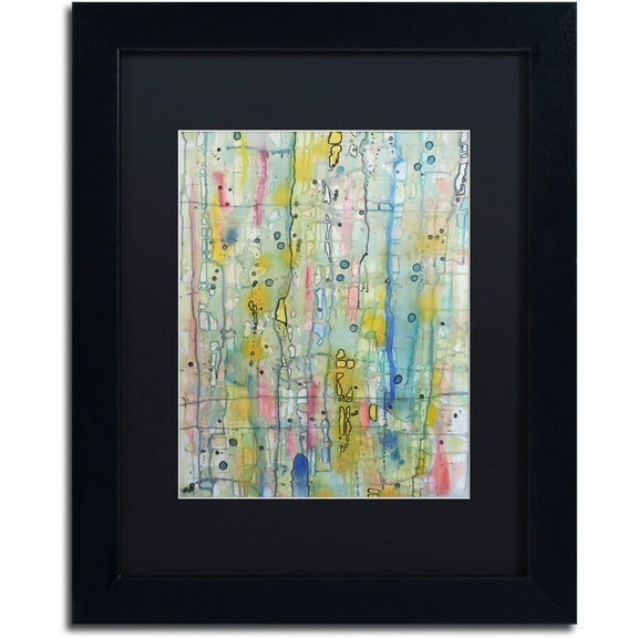 Trademark Fine Art "Air du Temps 1" Canvas Art by Sylvie Demers, Black Matte, Black Frame