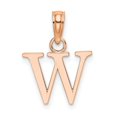 thumbnail image 1 of Diamond2Deal 14K Rose Gold Block Letter W Initial Pendant for Women, 1 of 5