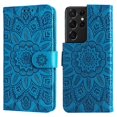 thumbnail image 2 of Funda tipo cartera GANGXUN para Samsung Galaxy S21 Ultra , diseño girasol, cuero PU, soporte, cierre magnético, tarjetero, 2 of 5