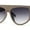 Beige - Smoke, variant on Womens Flat Top Futurism Triangular Plastic Thick Arm Sunglasses All Peach